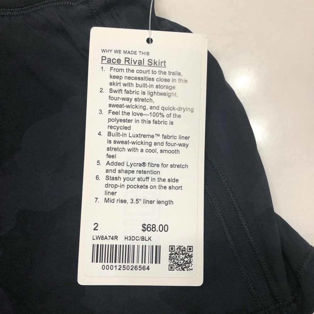 NWT Lululemon Pace Rival Skirt Regular No Panels - Picture 9 of 16